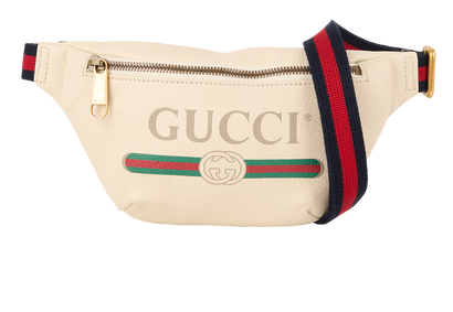 Logo Waist Bag, &pound;450, Handbags, White, Leather, Front view